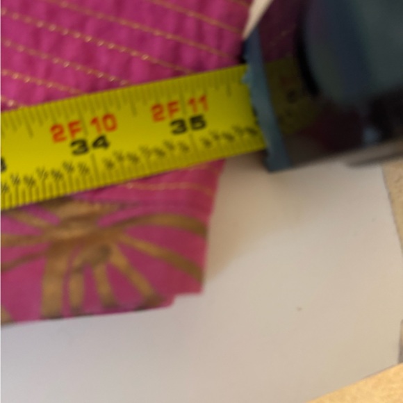 Gretchen Scott Designs Starburst Vneck Sleeveless Dress Pink Gold Size Small - Picture 12 of 12